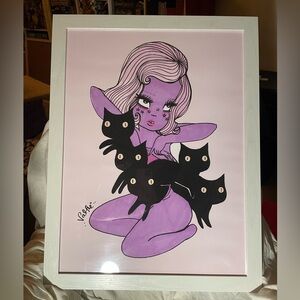 Cat Scratch Fever Print Art 18” x 24” Framed Original Edition Print Ilse Valfré
